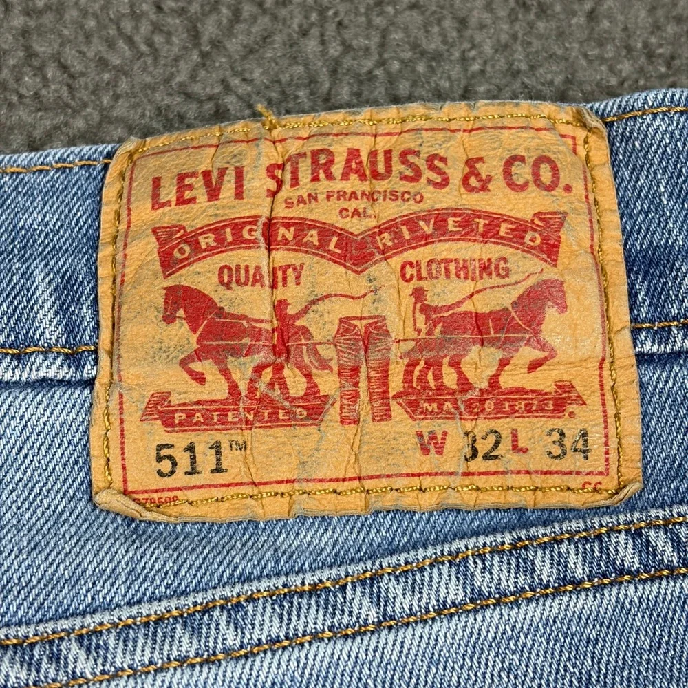 Levi's Jeans Mens 32x34 Blue 511 Slim Fit Denim Pants Y2290 182981128